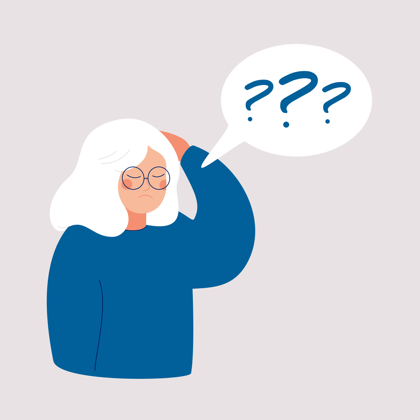 Image of older woman feeling confused